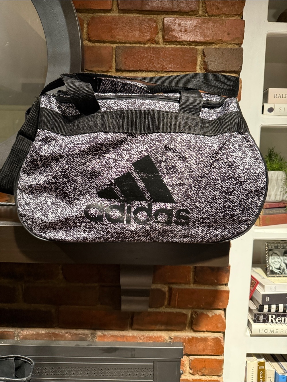 adidas Black and Gray Speckled Duffel Bag